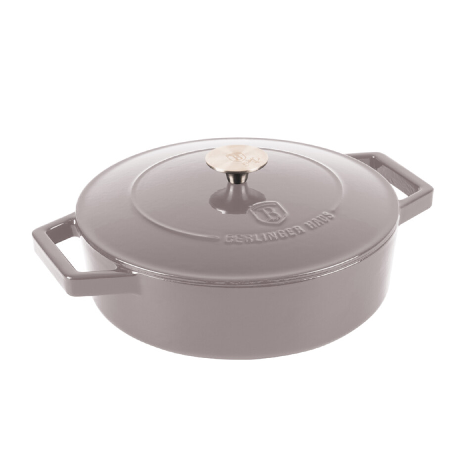 BERLINGERHAUS Pekáč litinový s poklicí 26 cm Taupe Collection BH-6527 - main (0)