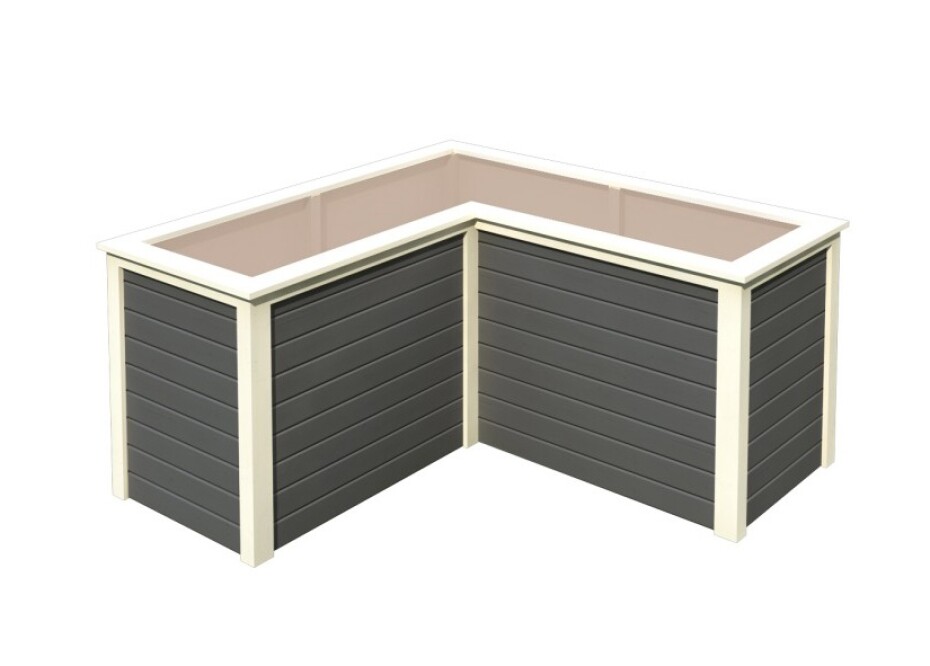 Vyvýšený záhon KARIBU HOCHBEET 190 L-FORM (23622) šedý LG3160 - main (0)
