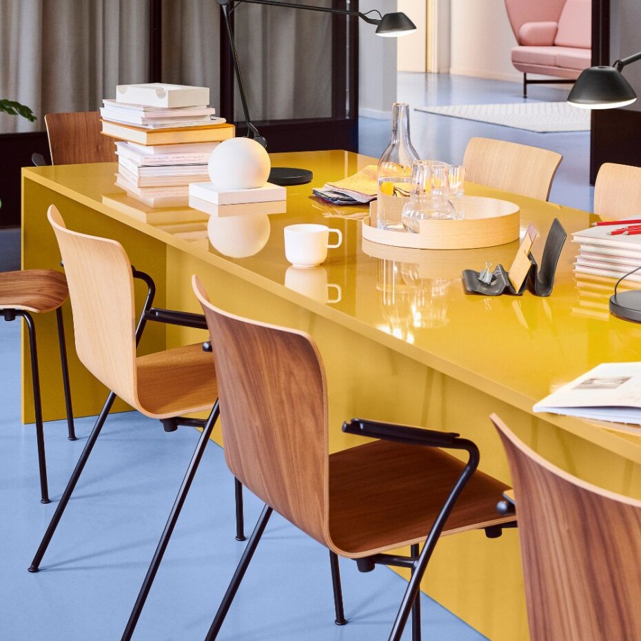 Stolní organizér WAVE 18 cm, černá, kov/kůže, Fritz Hansen - main (7)