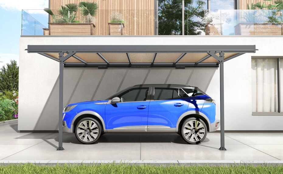 Kovový přístřešek / carport TRIGANO JARDIN MISTRAL WALL LG2461 - main (2)