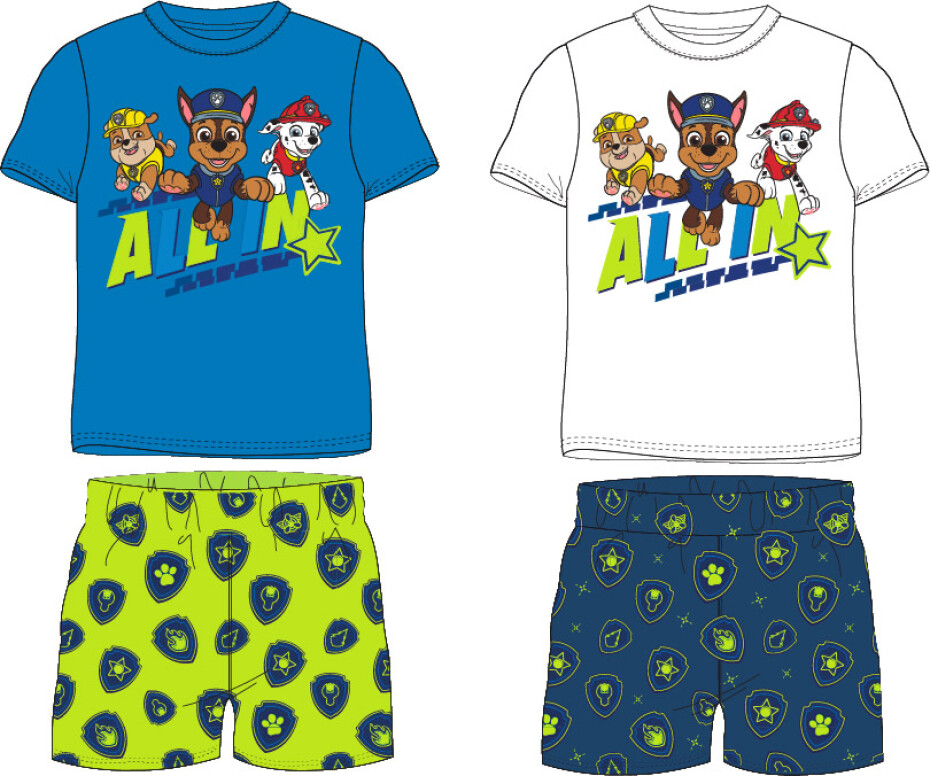 Paw Patrol - Tlapková patrola -Licence Chlapecké pyžamo - Paw Patrol 52041295, bílá / tmavě modrá Barva: Bílá, Velikost: 122 - main (0)