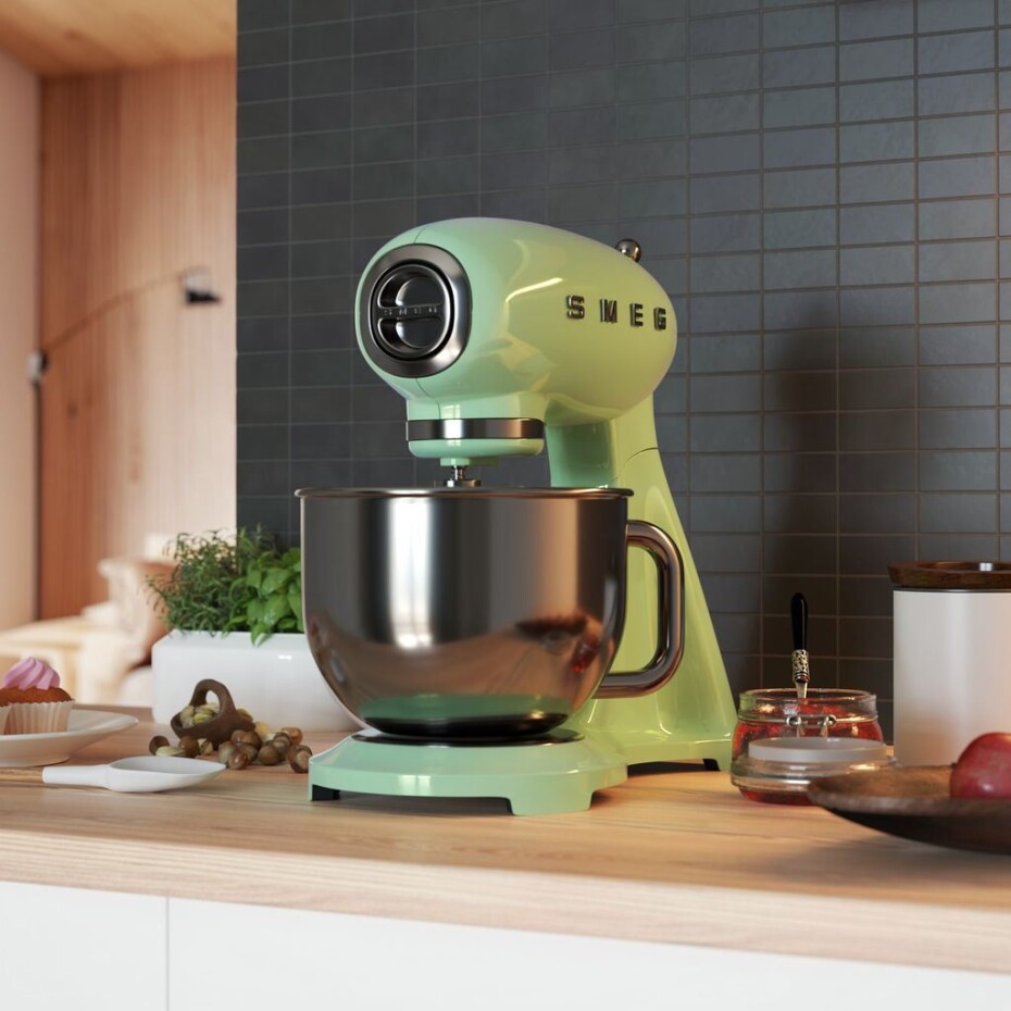 Kuchyňský robot SMF03PGEU, pastelově zelená, SMEG - main (2)