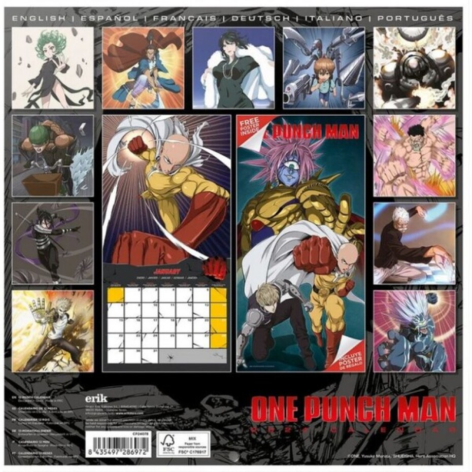 Kalendář One Punch Man 2024 - main (2)
