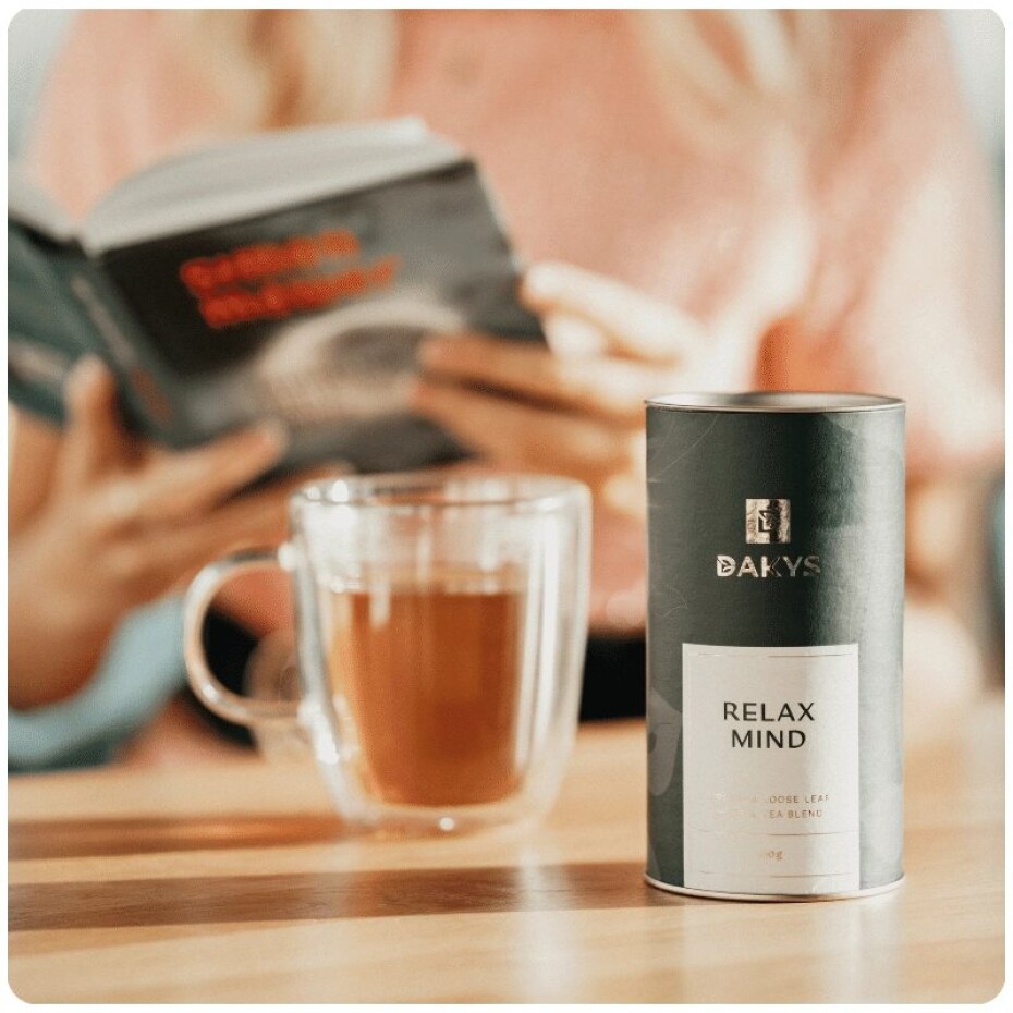 Bylinný čaj RELAX MIND BIO, 100 g plechovka, Dakys - main (1)