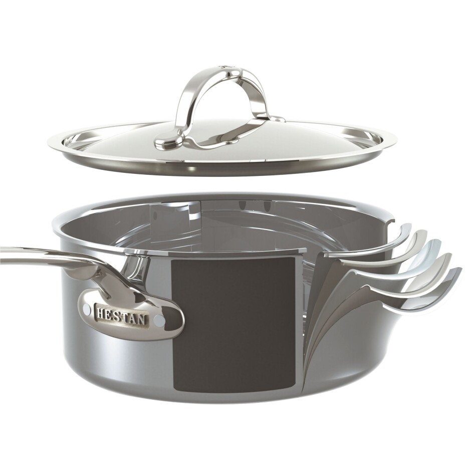 Servírovací pánev NANOBOND TITANIUM 26 cm, 3,3 l, nerezová ocel, Hestan - main (8)