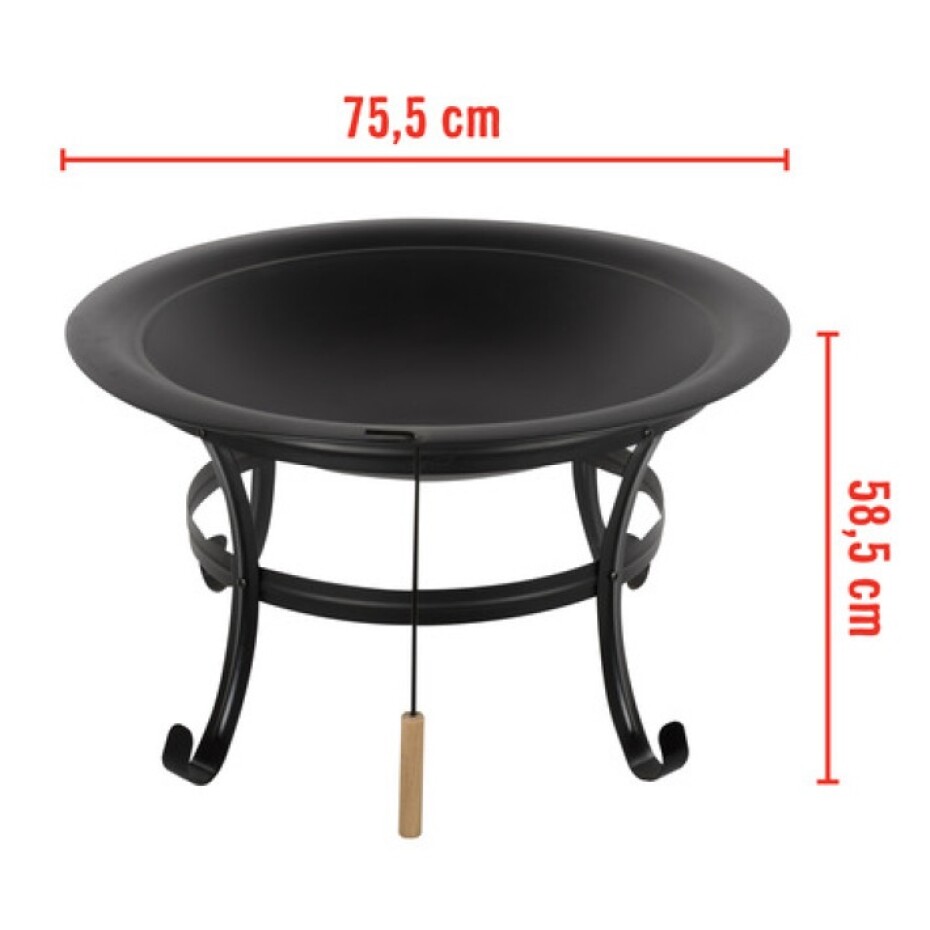 BBQ COLLECTION Zahradní ohniště ocelové s poklopem 75,5x58,5cm  ED-286638 - main (2)
