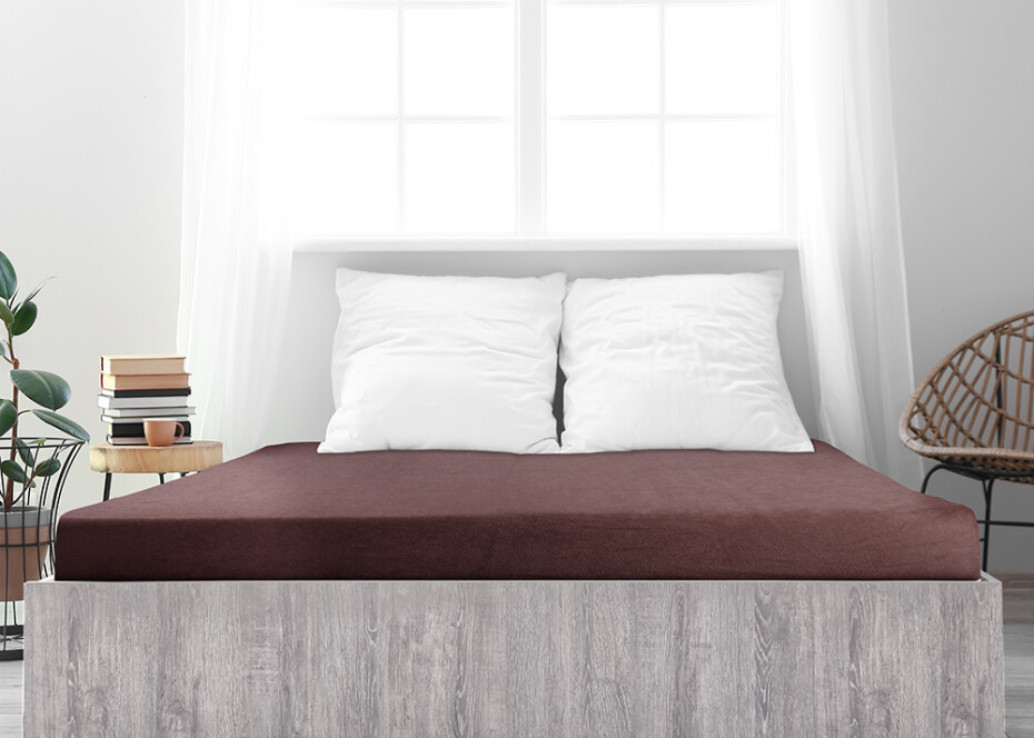 B.E.S. - Petrovice, s.r.o. Prostěradlo Froté PERFECT - Tmavá hnědá Rozměr: 140 - 160 x 200 - main (0)