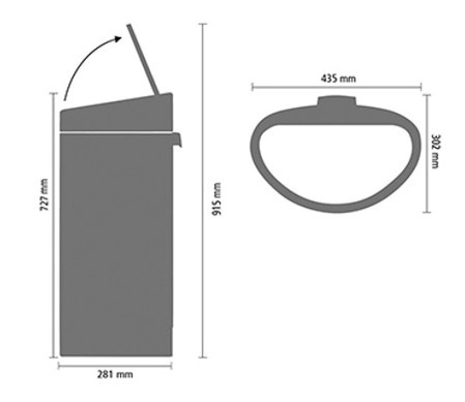 Dotykový odpadkový koš TOUCH BIN NEW 40 l, platinová, Brabantia - main (4)