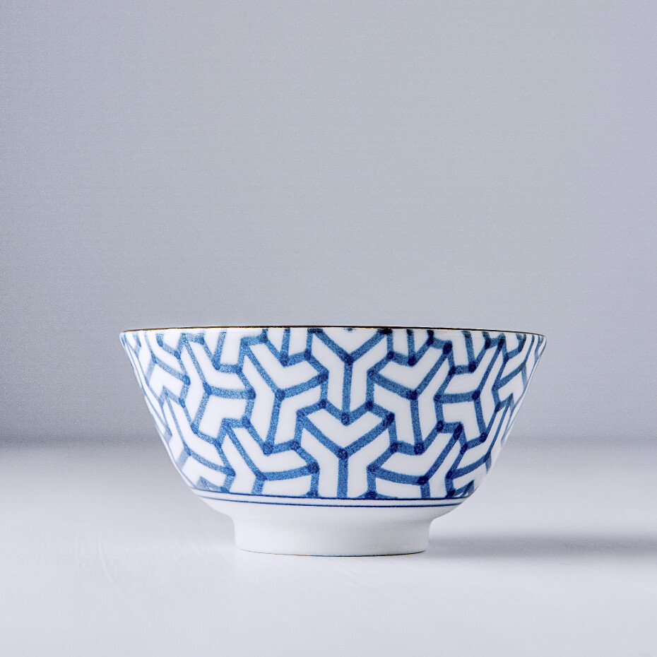 Jídelní miska HERRINGBONE INDIGO IKAT 13 cm, 350 ml, MIJ - main (2)