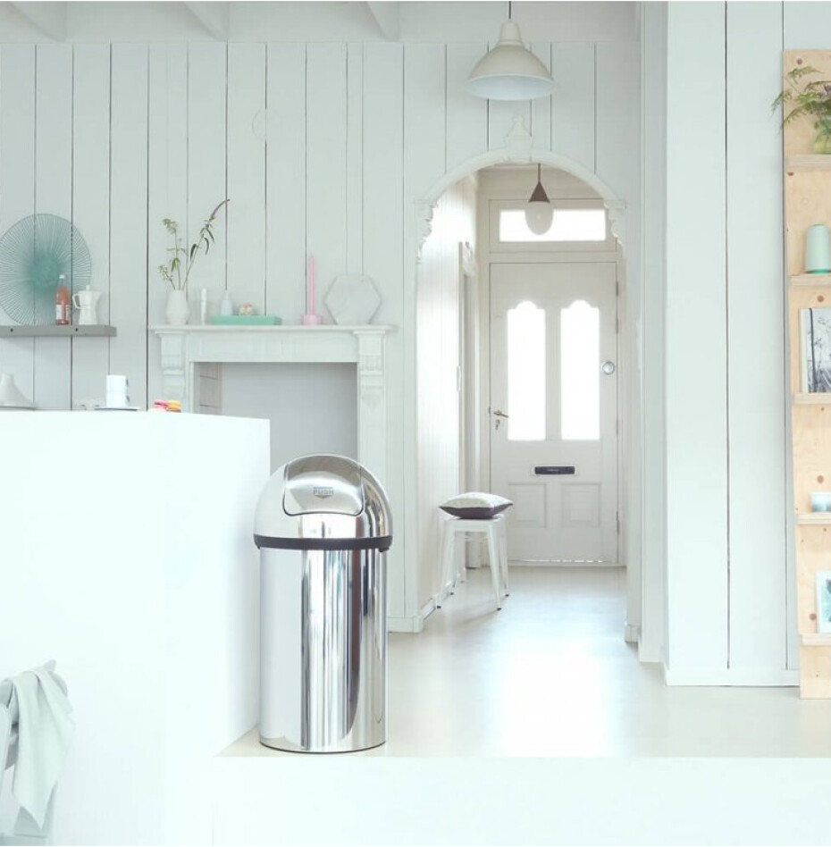 Odpadkový koš PUSH BIN 60 l, lesklá ocelová, Brabantia - main (2)
