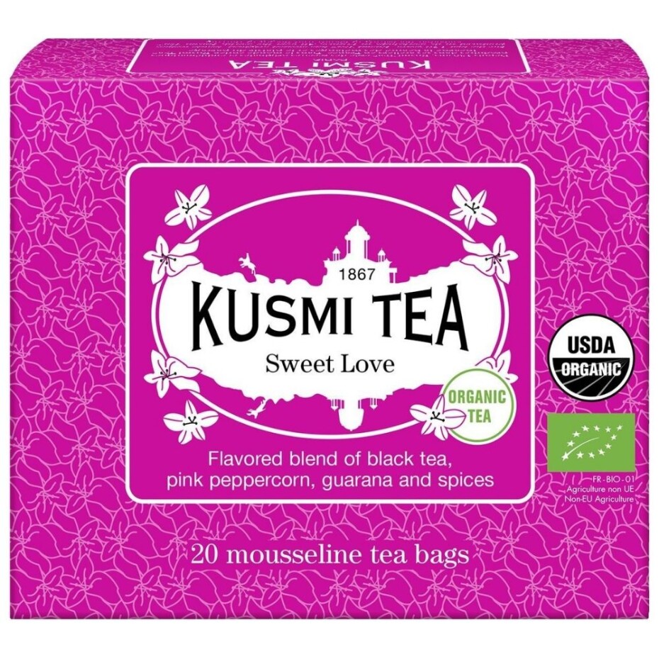 Černý čaj SWEET LOVE, 20 mušelínových sáčků, Kusmi Tea - main (0)