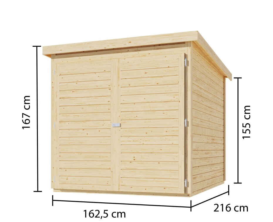 Dřevěná garáž KARIBU FAHRRADGARAGE (38647) natur LG3039 - main (1)