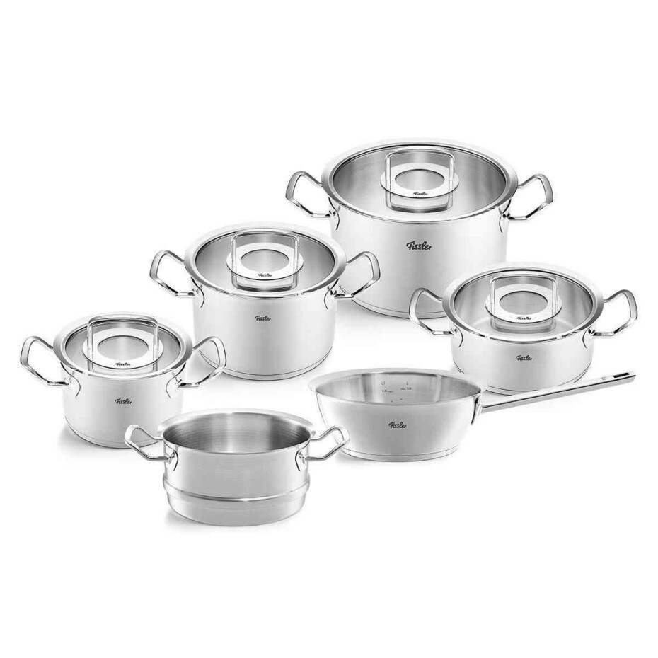 Sada hrnců ORIGINAL PROFI , sada 6 ks, stříbrná, nerezová ocel, Fissler - main (0)