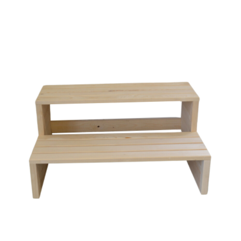 Hanscraft schůdky k vířivce NATURAL - 2 nášlapy, šíře 100 cm - main (0)