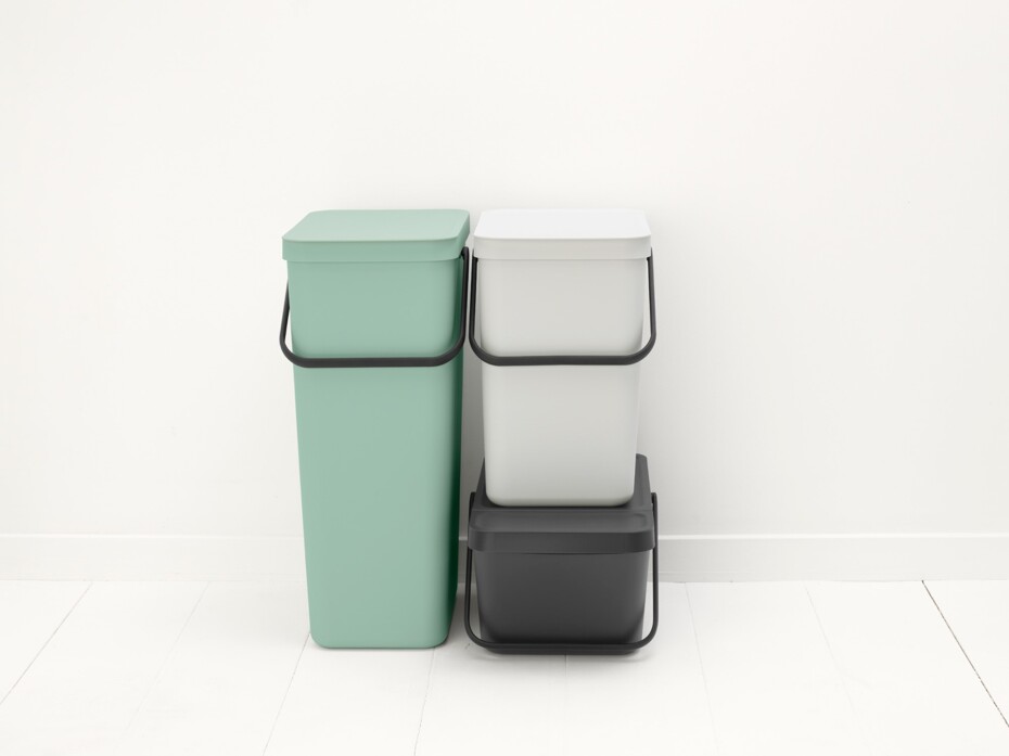 Odpadkový koš SORT & GO 20 l, stohovatelný, šedá, Brabantia - main (1)