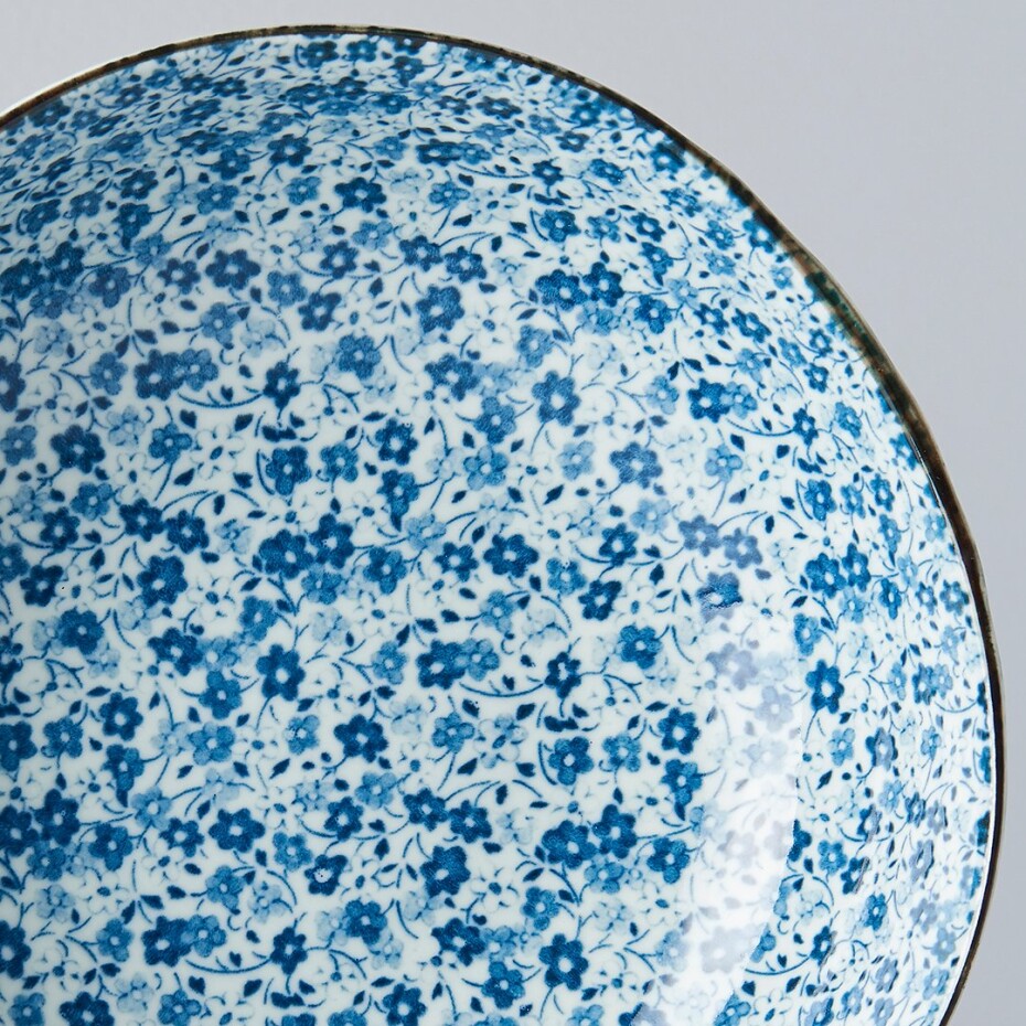 Jídelní miska BLUE DAISY 20 cm, hnědá, keramika, MIJ - main (4)
