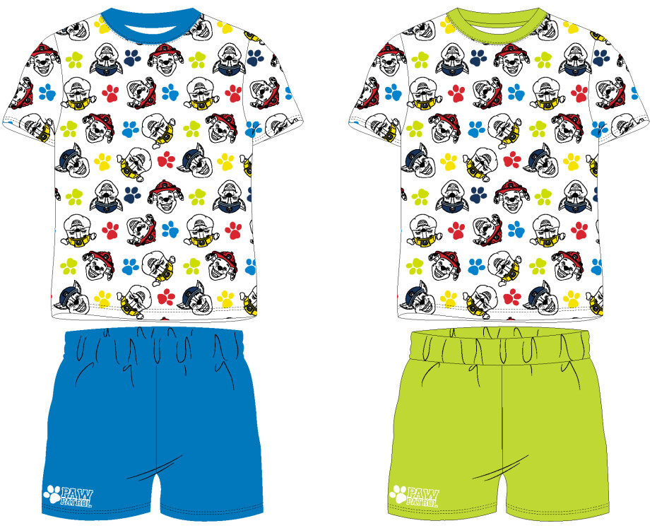 Paw Patrol - Tlapková patrola -Licence Chlapecké pyžamo - Paw Patrol 52041688, bílá / zelinkavá Barva: Zelená, Velikost: 122 - main (0)