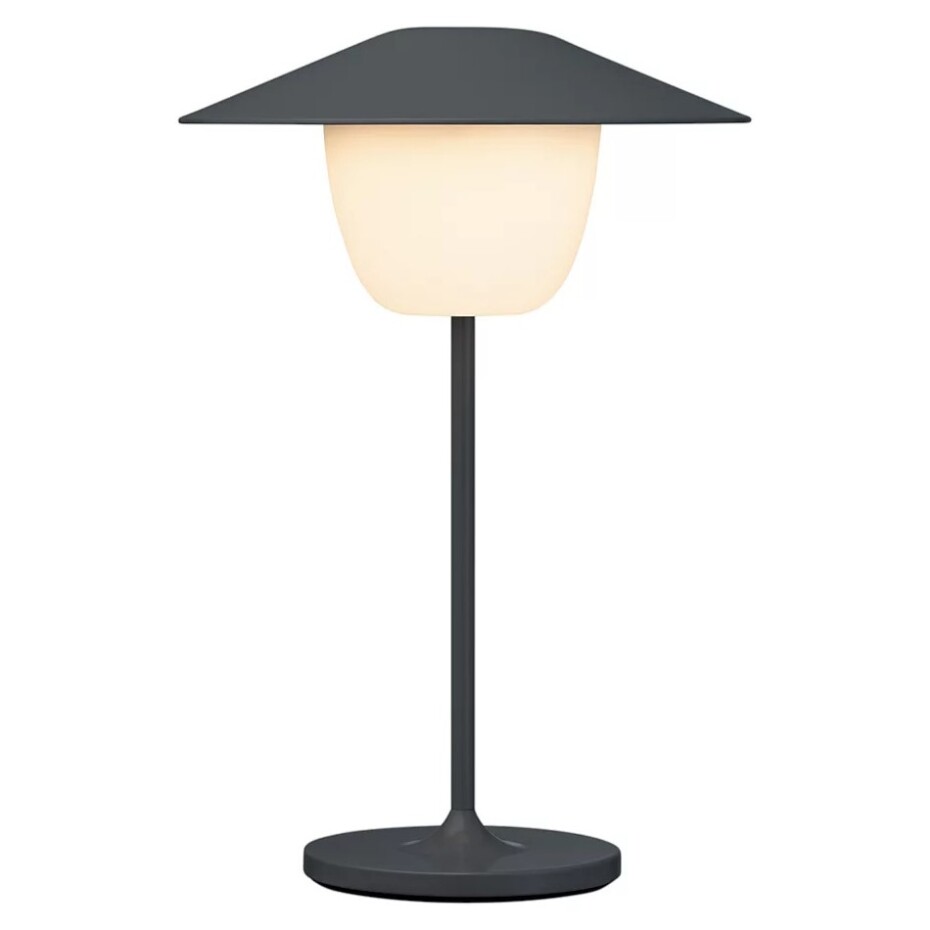 Přenosná stolní lampa ANI MINI 21 cm, LED, magnetově šedá, hliník, Blomus - main (5)