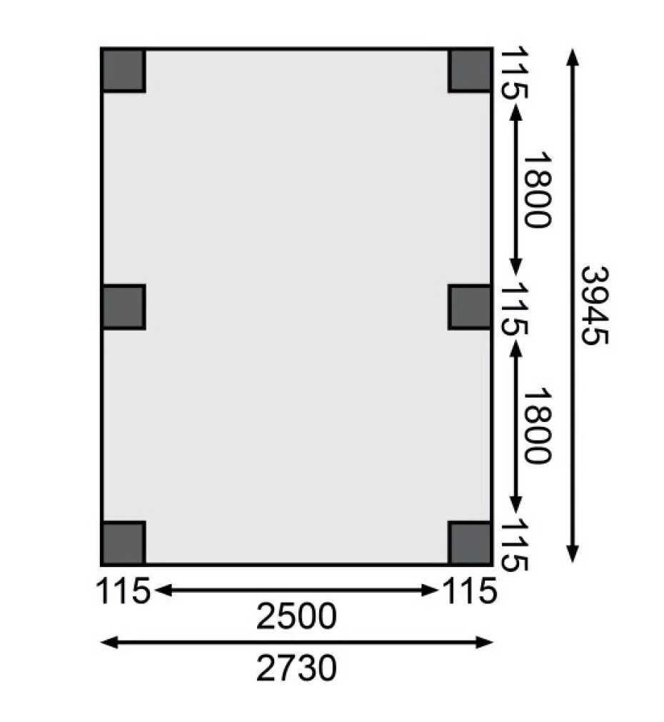 Carport KARIBU CLASSIC 1A 61577 LG3296 - main (3)