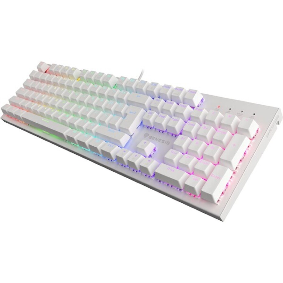 Genesis THOR 303 Outemu Peach Silent mechanická klávesnice US bílá - main (2)