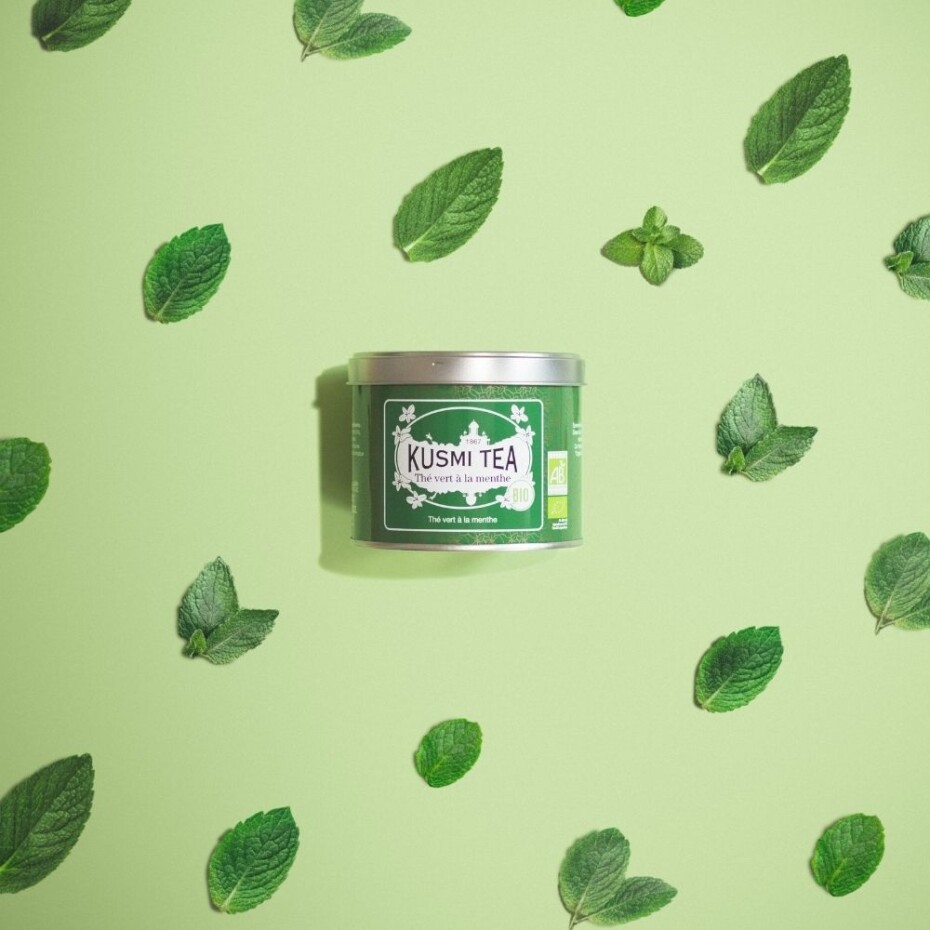 Zelený čaj SPEARMINT, 100 g plechovka, Kusmi Tea - main (1)