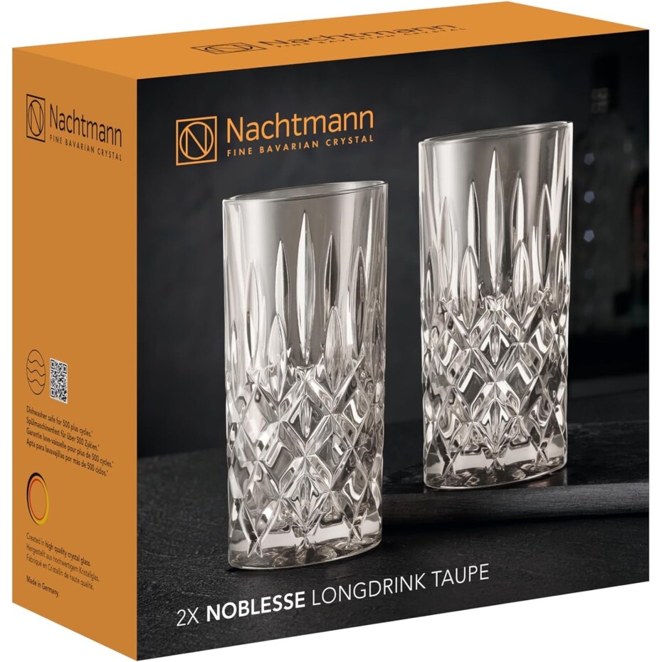 Sklenice na long drink NOBLESSE FRESH COLORS 395 ml, sada 2 ks, taupe, Nachtmann - main (3)