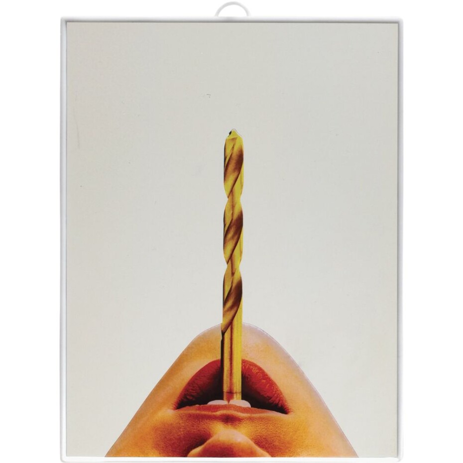 Kosmetické zrcadlo TOILETPAPER DRILL 17,5 x 23 cm, stolní, Seletti - main (2)