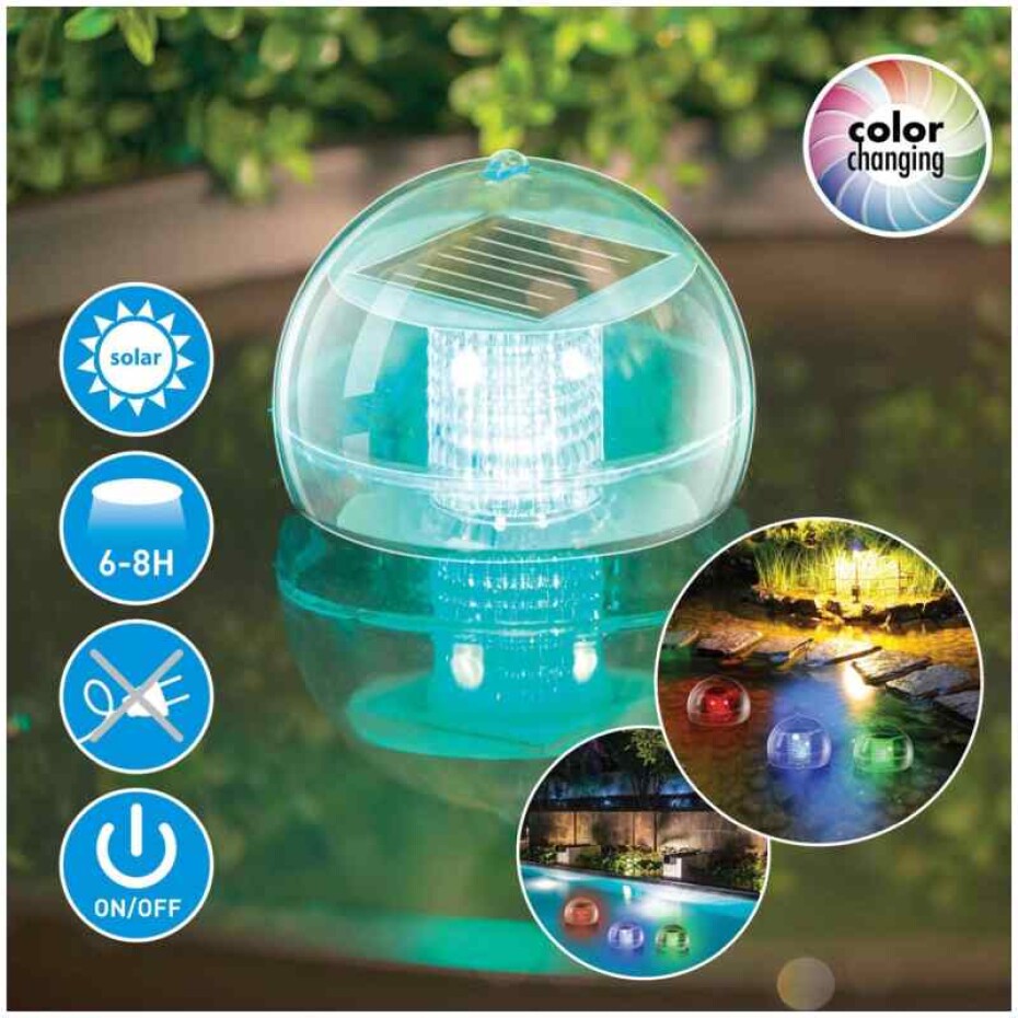 EDCO Lampa solární světelná plovoucí koule 11 cm ED-247665 - main (3)