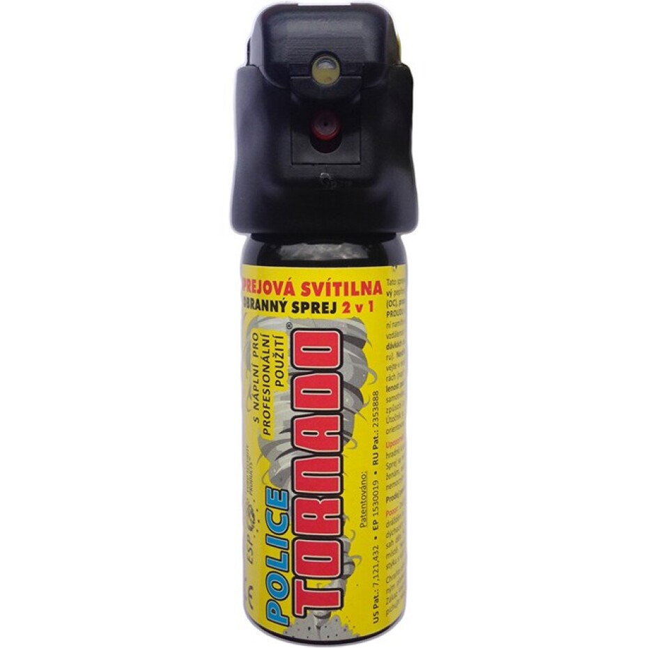 Sprej obranný pepřový TORNADO 50 ml (sprej se svítilnou) - main (0)