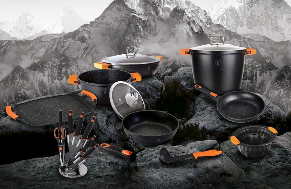BERLINGERHAUS Pánev grilovací s mramorovým povrchem Granit Diamond Line
 28 cm BH-1794 - main (1)