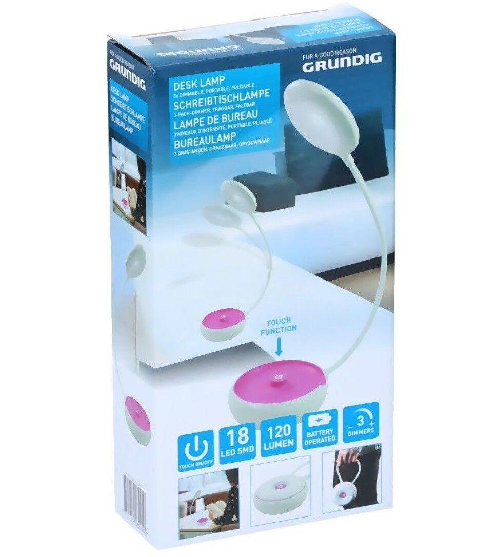 GRUNDIG Lampička na čtení přenosná fialová ED-203229fial - main (0)