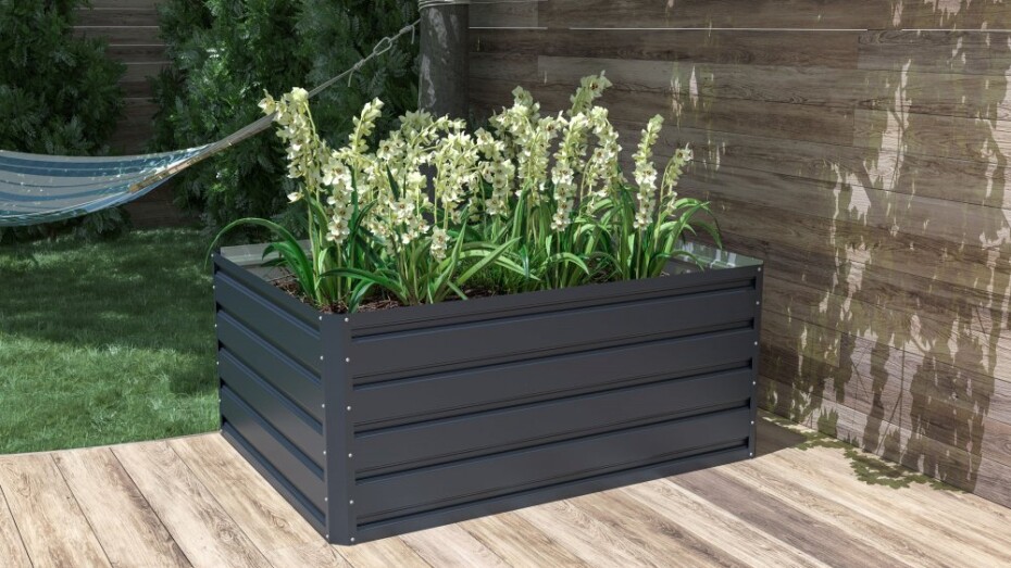 G21 Vyvýšený záhon G21 Daisy 120 x 90 x 52 cm, plechový, antracitový G21-63900223 - main (4)