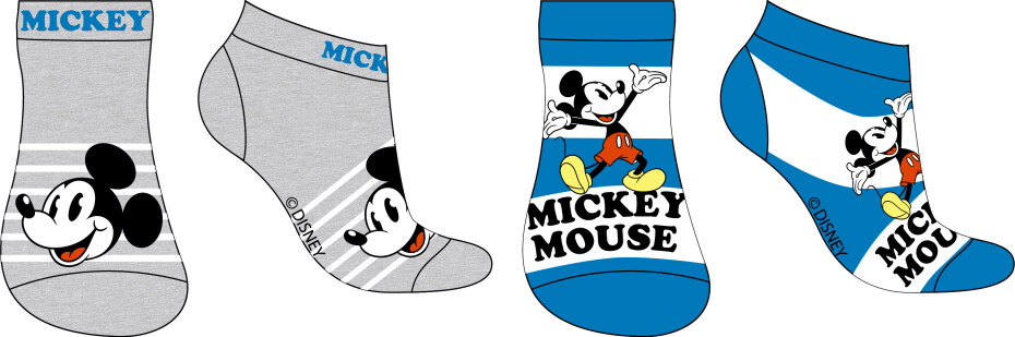Mickey Mouse - licence Chlapecké kotníkové ponožky - Mickey Mouse 5234A310, modrá / šedá Barva: Mix barev, Velikost: 31-34 - main (0)