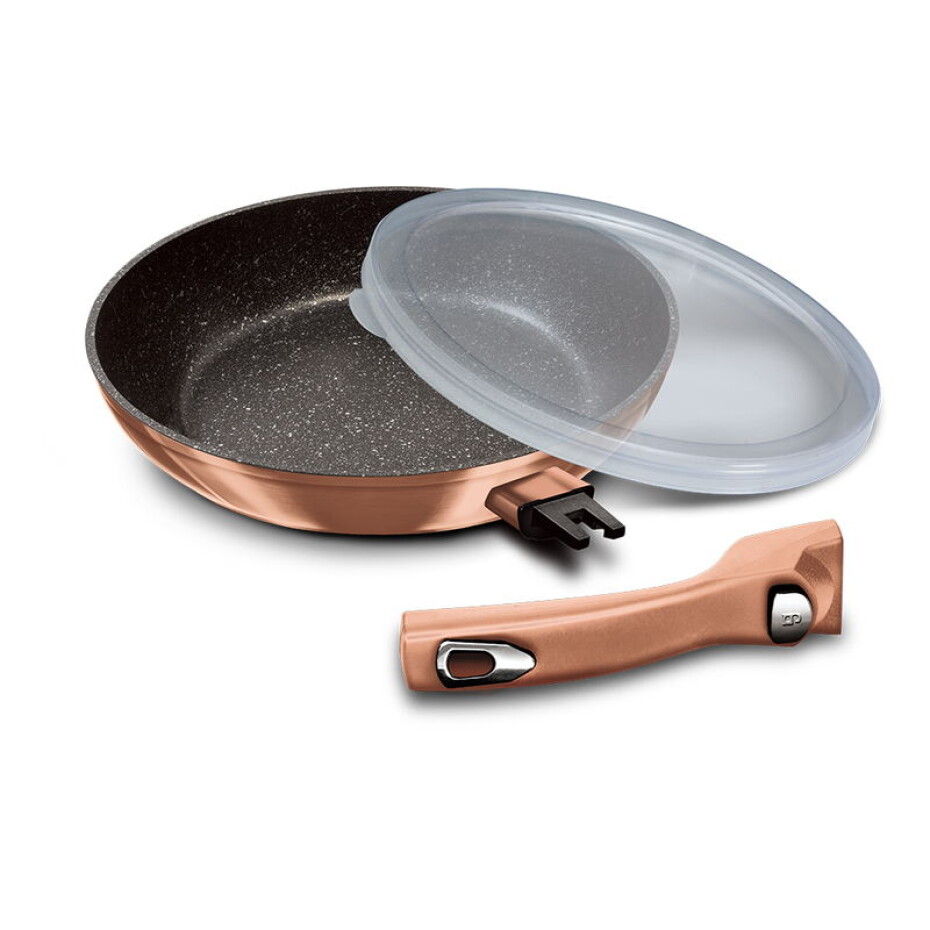 BERLINGERHAUS Pánev s odnímatelnou rukojetí + víko 24 cm Rosegold Metallic Line BH-1948 - main (0)