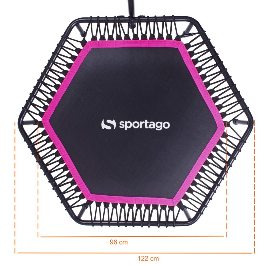 Sportago Whee jumping trampolína 122 cm, růžová - main (13)