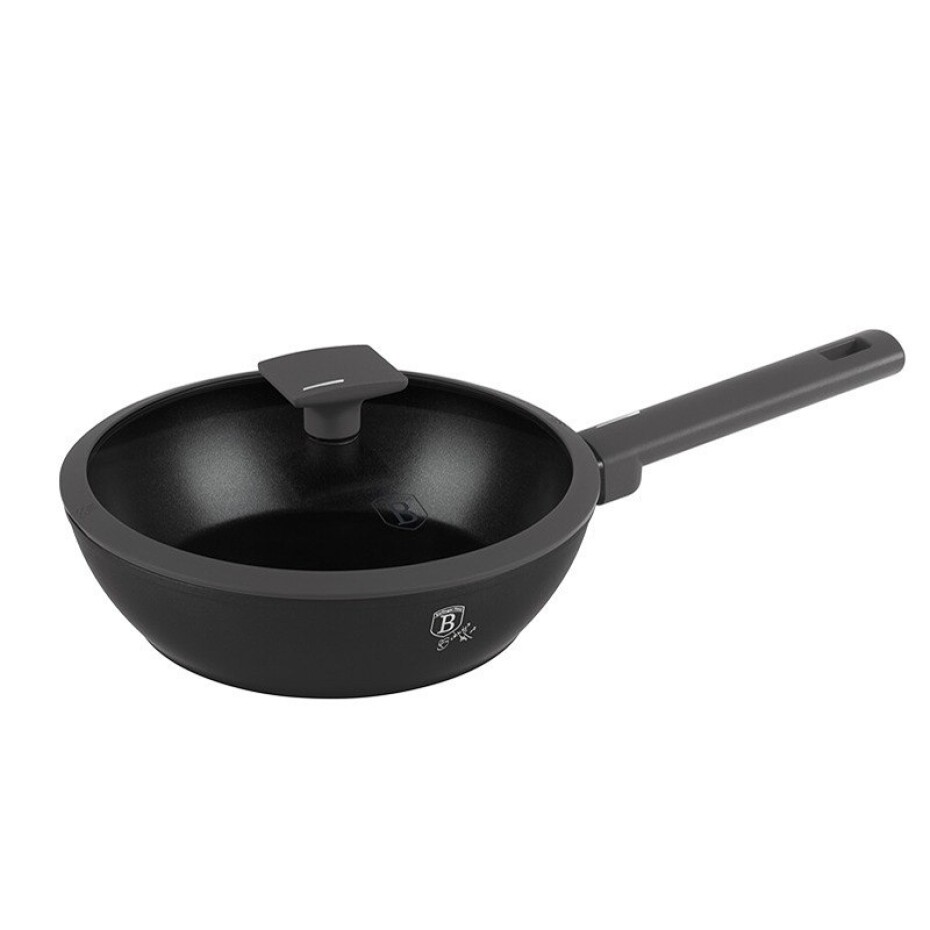 BERLINGERHAUS Pánev hluboká s titanovým povrchem a poklicí 24 cm Antracit Collection BH-8122 - main (0)