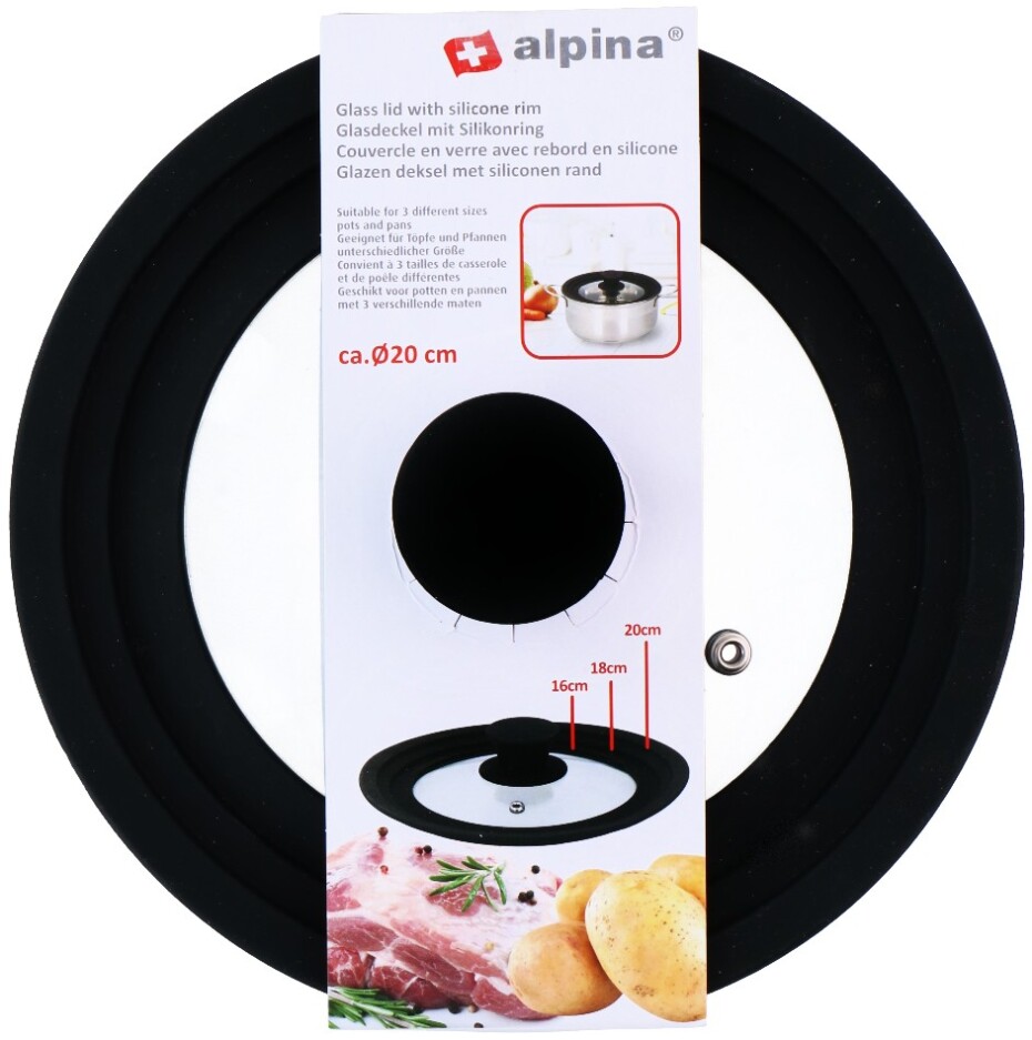ALPINA Poklice na hrnec i pánev multifunkční 16 až 20 cm ED-207772 - main (3)
