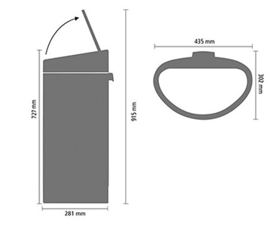 Dotykový odpadkový koš TOUCH BIN NEW 40 l, platinová, Brabantia - main (5)