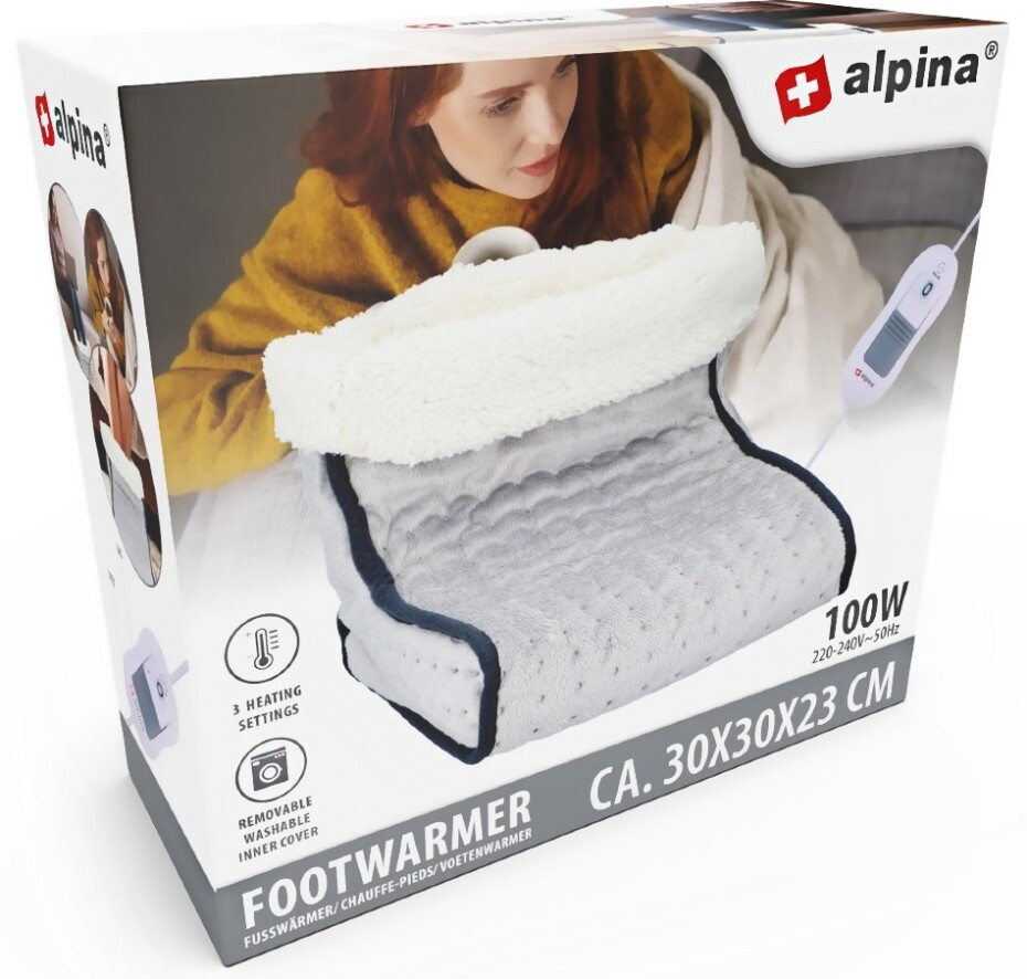 ALPINA-NK Ohřívač nohou elektrický světle šedá 100W ED-226631 - main (8)