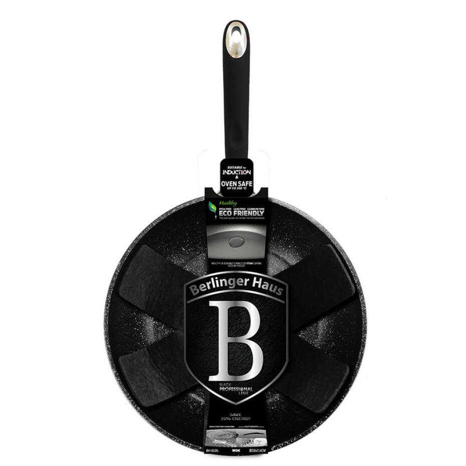 BERLINGERHAUS Pánev WOK s titanovým povrchem 28 cm Black Professional Line BH-6126 - main (4)