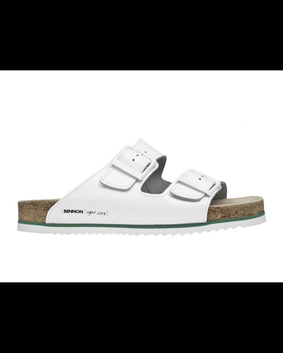 Obuv pracovní pantofel BENNON HORSE, OB, kůže, bílá , Slipper - main (1)