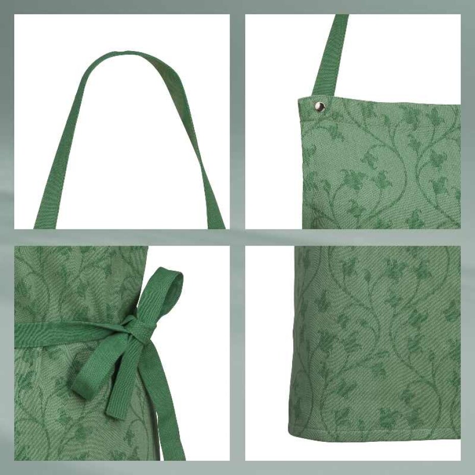 KELA Zástěra Cora 100% bavlna světle zelená/zelený vzor 80,0x67,0cm KL-12816 - main (2)
