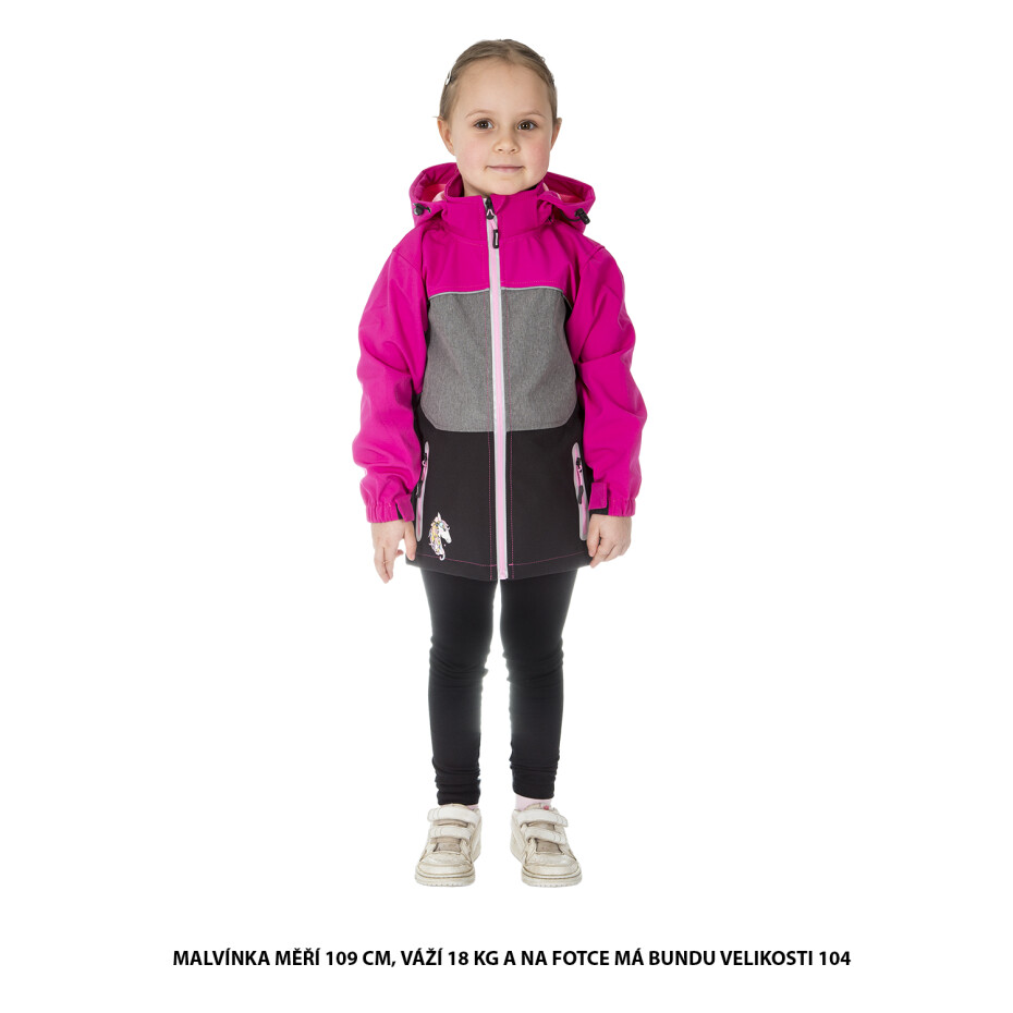 Dívčí softshellová bunda - KUGO HK3122, růžová Barva: Růžová, Velikost: 104 - main (1)