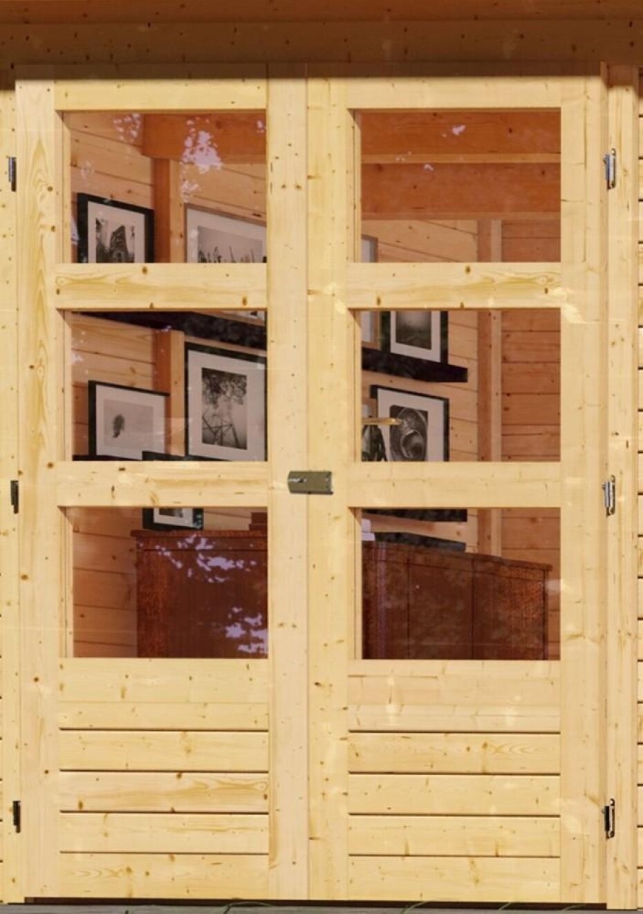 Dřevěný domek KARIBU KERKO 4 + přístavek 240 cm (82940) natur LG2968 - main (5)
