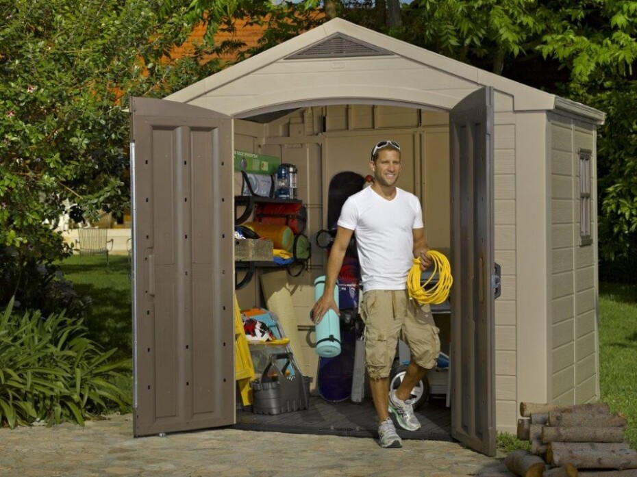 Keter Zahradní domek Keter Factor 8 x 6 béžový / hnědý KT-610385 - main (1)