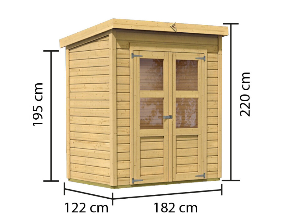 Dřevěný domek KARIBU MERSEBURG 2 (68150) natur LG1728 - main (1)