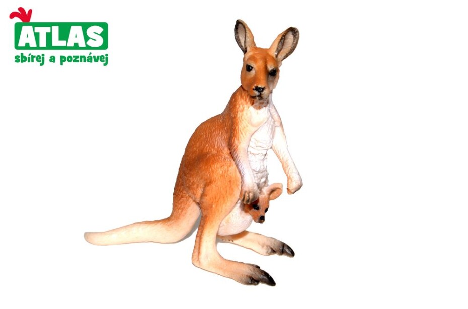 A - Figurka Klokan s mládětem, 9 cm, Atlas, W101840 - main (0)