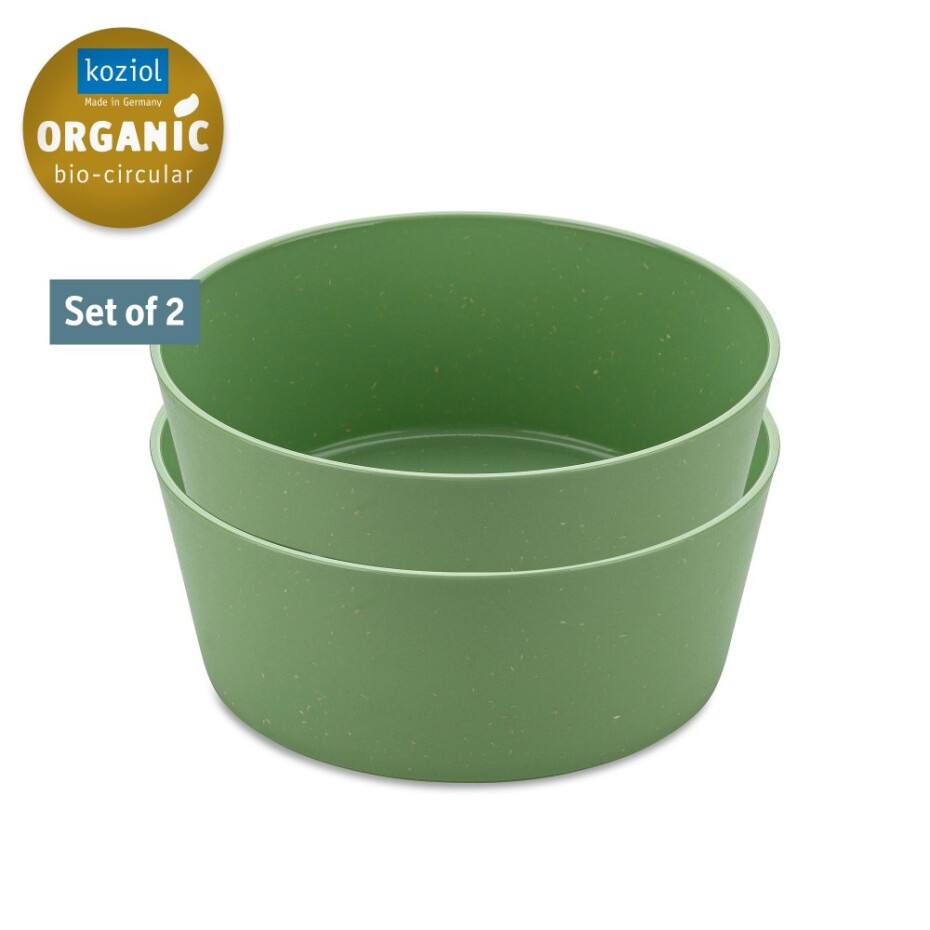 Miska CONNECT 400 ml, sada 2 ks, přírodní listově zelená, Koziol - main (0)