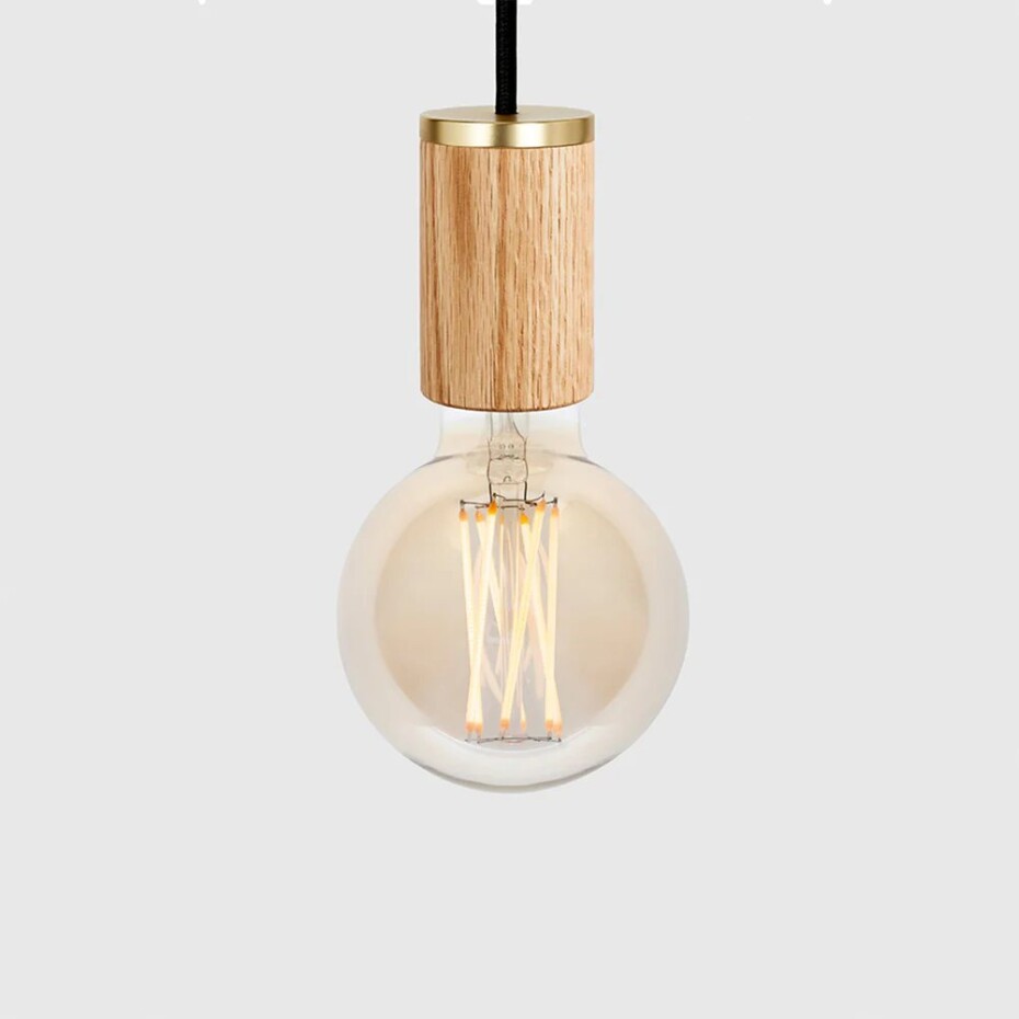 Závěsná lampa KNUCKLE 8 cm, hnědá, dubové dřevo, Tala - main (2)