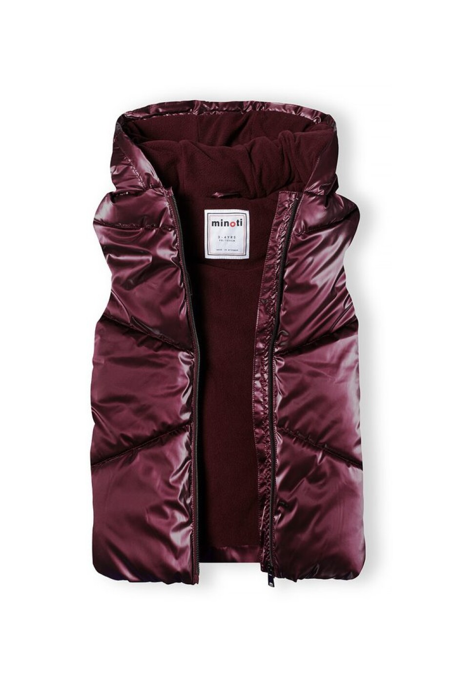 Vesta dívčí prošívaná Puffa s chlupatou podšívkou, Minoti, 16gilet 5, fialová - 92/98 | 2/3let - main (3)
